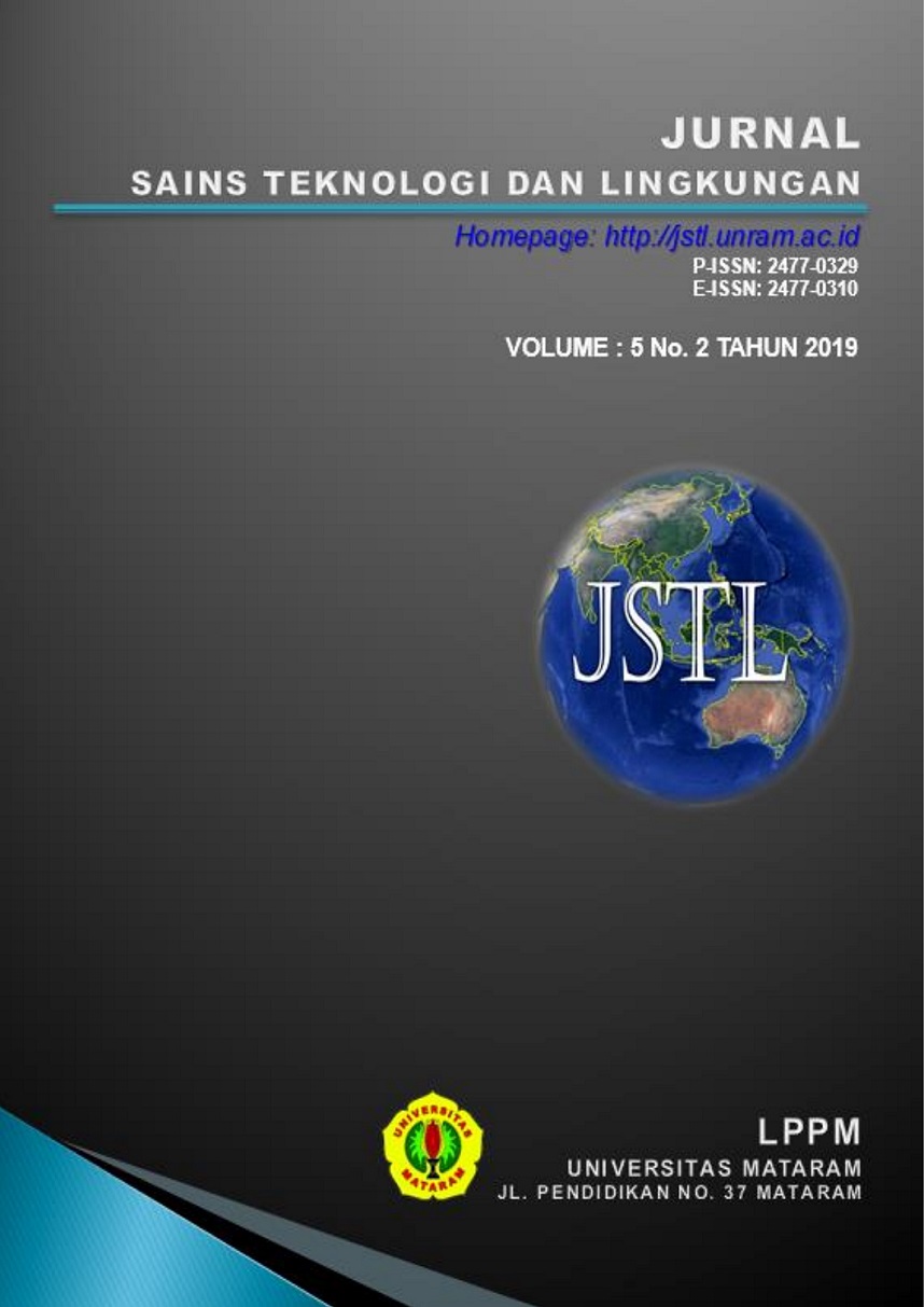 					View Vol. 5 No. 2 (2019): JURNAL SAINS TEKNOLOGI & LINGKUNGAN
				
